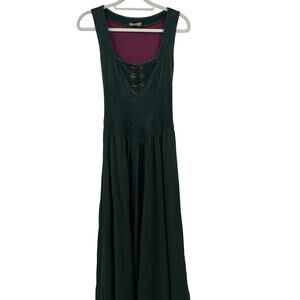 Vintage rare Bonnie Strauss green velvet overdress